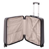 Aerolite 56x45x25 Easyjet British Airways Jet2 Maximum Allowance 46L Lightweight Hard Shell Carry On Hand Cabin Luggage Travel Spinner Suitcase with 4 Wheels - Charcoal