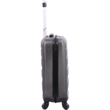 Aerolite (55x38x20cm) Emirates Max Size Hard Shell Carry On Hand Cabin Luggage Suitcase with 4 Wheels, Fits Ryanair, British Airways, easyJet & Many More (Charcoal)