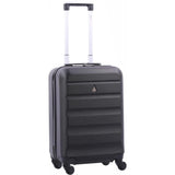 Aerolite (55x38x20cm) Emirates Max Size Hard Shell Carry On Hand Cabin Luggage Suitcase with 4 Wheels, Fits Ryanair, British Airways, easyJet & Many More (Charcoal)