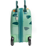 Aerolite MiniMax Childrens Ride-On Suitcase Fits 45x36x20cm EasyJet Maximum Size Kids Hand Luggage With Wheels 29L, Free Neck Pillow, Travel Bag & Stickers (Green)