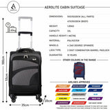 Aerolite Super Lightweight 4 Wheels Soft Shell Cabin & Hold Luggage, Cabin Size Approved for Ryanair (Priority), easyJet (Plus/Large Cabin), British Airways, Delta, Lufthansa, (Cabin 21", Medium 26", Large 30")