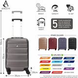 Aerolite Hard Shell 3 Piece Lightweight Suitcase Complete Luggage Set (Cabin 21" + Medium 25"+ Large 29" Hold Luggage Suitcase) Charcoal