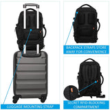 Aerolite (40x20x25cm) 3 in 1 Cabin Luggage Approved Flight Backpack, Maximum Size Allowance For Ryanair (Black)