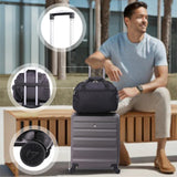 Aerolite 56x45x25 Easyjet British Airways Jet2 Maximum Allowance 46L Lightweight Hard Shell Carry On Hand Cabin Luggage Travel Spinner Suitcase with 4 Wheels - Charcoal