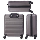 Aerolite 56x45x25 Easyjet British Airways Jet2 Maximum Allowance 46L Lightweight Hard Shell Carry On Hand Cabin Luggage Travel Spinner Suitcase with 4 Wheels - Charcoal