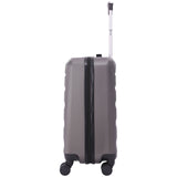 Aerolite 56x45x25 Easyjet British Airways Jet2 Maximum Allowance 46L Lightweight Hard Shell Carry On Hand Cabin Luggage Travel Spinner Suitcase with 4 Wheels - Charcoal