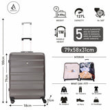 Aerolite Lightweight Hard Shell Suitcase Luggage Set with 4 Spinner Wheels (Medium & Large)