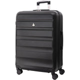 Aerolite 25" (69x50x27cm) Medium Lightweight Hard Shell Checked In Hold Luggage Suitcase with 8 Wheels, 82L Capacity (Charcoal)