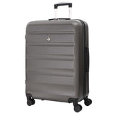 Aerolite 25" (69x50x27cm) Medium Lightweight Hard Shell Checked In Hold Luggage Suitcase with 8 Wheels, 82L Capacity (Charcoal)