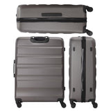 Aerolite 25" (69x50x27cm) Medium Lightweight Hard Shell Checked In Hold Luggage Suitcase with 8 Wheels, 82L Capacity (Charcoal)