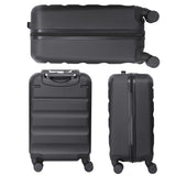 Aerolite 55 x 35 x 25 cm Hard Hand Luggage Suitcase with 4 Wheels, Maximum Size for ITA Airways Alitalia Air Europa Air France KLM and Transavia (Black)