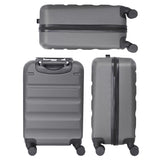 Aerolite 55 x 35 x 25 cm Hard Hand Luggage Suitcase with 4 Wheels, Maximum Size for ITA Airways Alitalia Air Europa Air France KLM and Transavia (Charcoal)