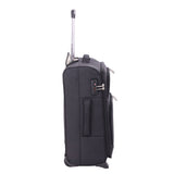 Aerolite 56x45x25cm Easyjet Large Cabin, British Airways Jet2 Maximum Allowance Lightweight 2 Wheel Carry On Hand Cabin Luggage Bag Suitcase 56x45x25 with TSA Approved Lock Black