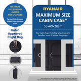 Aerolite Expandable (55x40x20cm) to (55x40x23cm) Ryanair (Priority) Maximum Allowance Lightweight Cabin Hand Luggage 2 Wheels, Maximum Size for Ryanair Priority, Wizz Air Priority, Lufthansa