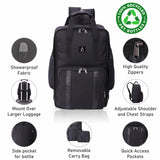 Aerolite 40x20x25cm Ryanair Maximum Premium Eco-Friendly Backpack With Removable Small Carry Pouch, Shower-Resistant Cabin Rucksack with 10 Years Brand Warranty