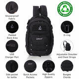 Aerolite 40x20x25cm Ryanair Maximum Premium Quality Eco-Friendly Tactical Backpack, Shower-Resistant Backpack For Camping Hiking Trekking, 20L Approved Travel Carry On Flight Rucksack with 10 Year Warranty