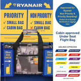 5 Cities (40x20x25cm) Ryanair Maximum Hand Luggage Holdall Flight Bag, Under Seat Cabin Holdall – Take The Max On Board