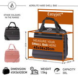 Aerolite Easyjet Maximum Size 45x36x20cm New Summer 2024 Hand Cabin Luggage Approved Hard Shell Travel Carry On Holdall Shoulder Under Seat Flight Bag with 2 Year Warranty