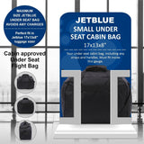 Aerolite Maximum Size Cabin Bags with 5 Year Guarantee Foldable Carry On Premium Bag Holdall Small Lightweight Cabin Luggage Under seat Flight Travel Duffel Bag, Black, 17x13x8" JetBlue, Holdall