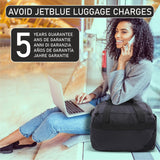 Aerolite Maximum Size Cabin Bags with 5 Year Guarantee Foldable Carry On Premium Bag Holdall Small Lightweight Cabin Luggage Under seat Flight Travel Duffel Bag, Black, 17x13x8" JetBlue, Holdall