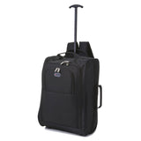 5 Cities (55x35x20cm) Lightweight Cabin Hand Luggage, Fits easyJet (Plus/Flexi/Extra Legroom), Ryanair (Priority), 42L