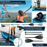 Aqua Spirit Barracuda iSUP Inflatable Stand Up Paddle Board 2024, 10'6x32”x6”, Complete Kayak Conversion Kit with Paddle, Backpack, Pump and more accessories, Adult Beginner/Expert, 2 Year Warranty (Blue)