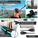 Aqua Spirit Barracuda iSUP Inflatable Stand Up Paddle Board 2024, 10'6x32”x6”, Complete Kayak Conversion Kit with Paddle, Backpack, Pump and more accessories, Adult Beginner/Expert, 2 Year Warranty (Green)