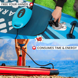 Aqua Spirit Electric SUP Pump Dual Motor with LCD Screen, 20 PSI Max Pressure, Automatic Stop, Compact Design, 6 Nozzles, Drawstring Bag - Ideal for Inflating Paddle Boards, Kayak, Boats and more