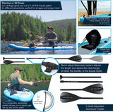 Aqua Spirit Flameback SUP Activity Inflatable Stand UP Paddle Board 2024 | 10'10”x39”x6” | Complete Kayak Conversion Kit with Fishing Rod Mounts, Paddle, Backpack, Pump and more accessories | Adult Beginners/Experts | 2 Year Warranty