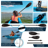 Aqua Spirit Inflatable Kayak, 10'5” 1 Person Complete Kayak Kit with Paddle, Backpack, Double-Action Pump and more accessories, For Adult Beginners/Experts - 3 Years Brand Warranty