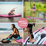 AQUA SPIRIT Splash iSUP 9’ long Inflatable Stand up Paddle Board for Beginners/Intermediate with Backpack, Leash, Paddle, Changing Mat & Waterproof Phone Case