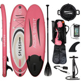 AQUA SPIRIT Splash iSUP 9’ long Inflatable Stand up Paddle Board for Beginners/Intermediate with Backpack, Leash, Paddle, Changing Mat & Waterproof Phone Case