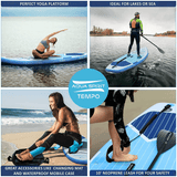 AQUA SPIRIT Tempo 10'/10'6 iSUP Inflatable Stand up Paddle Board for Adult Beginners/Intermediate with Backpack, Leash, Paddle, Changing Mat & Waterproof Phone Case