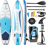 AQUA SPIRIT Tempo 10'/10'6 iSUP Inflatable Stand up Paddle Board for Adult Beginners/Intermediate with Backpack, Leash, Paddle, Changing Mat & Waterproof Phone Case