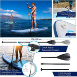 AQUA SPIRIT Tempo 10'/10'6 iSUP Inflatable Stand up Paddle Board for Adult Beginners/Intermediate with Backpack, Leash, Paddle, Changing Mat & Waterproof Phone Case