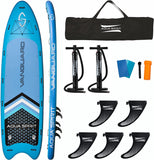 Aqua Spirit Vanguard Family Inflatable SUP for Group Adventures, 18' x 5’ x 8” with Carry Bag, Double-Action Pump And More Accessories, Up To 10 Person, 500KG Limit,  3 Years Extended Brand Warranty