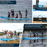 Aqua Spirit Vanguard Family Inflatable SUP for Group Adventures, 18' x 5’ x 8” with Carry Bag, Double-Action Pump And More Accessories, Up To 10 Person, 500KG Limit,  3 Years Extended Brand Warranty