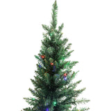 Olsen & Smith 6ft Pre-Lit Christmas Tree - Artificial PVC Xmas Tree with 750 Branch Tips, 300 Multi-Coloured LED Lights, and Sturdy Metal Stand - Perfect for Holiday Home Décor