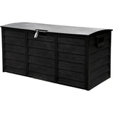 Olsen & Smith 290L Capacity Outdoor Garden Plastic Storage Cushion Box Furniture - Lockable with Padlock Lock, Weather Resistant, Shed Chest