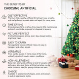 Olsen & Smith 4ft Christmas Tree - Pine Xmas Tree for Home Decor - Artificial Indoor Pre Lit Christmas Tree 4ft with 110 Branch Tips, 86 Warm LED Lights & Ornaments - Traditional Christmas Décor