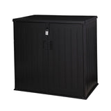 Olsen & Smith MASSIVE Capacity 775L Outdoor Garden Storage Box Plastic Shed Garbage - Weatherproof with Wood Effect (775 Litre)