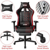 XTREME Engage Premium Gaming Chair with Bluetooth Speakers & RGB LED Lights, Detachable Padded Headrest, Lumbar Support Cushion & Footrest, Black