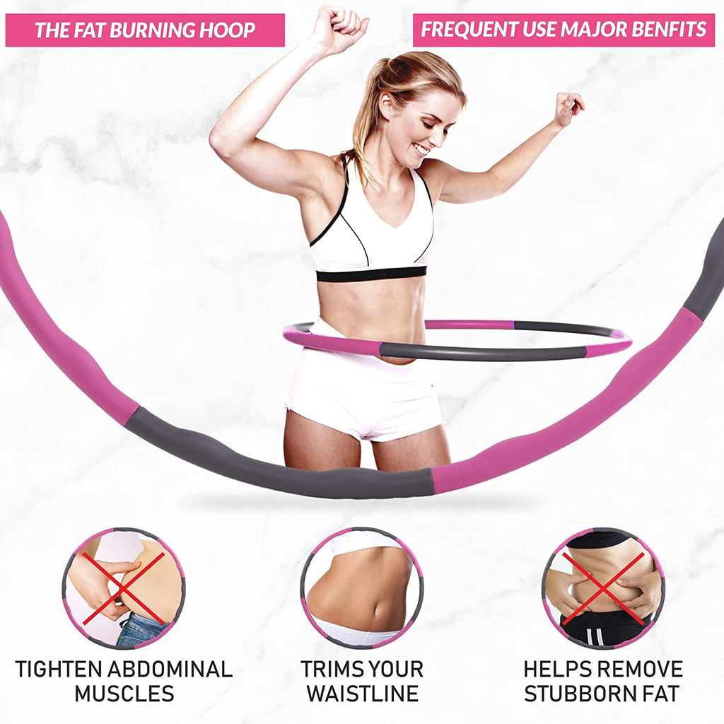 Sport24 Weighted Gym Hula Hoop Fitness Exercise Ring Wave Weighted