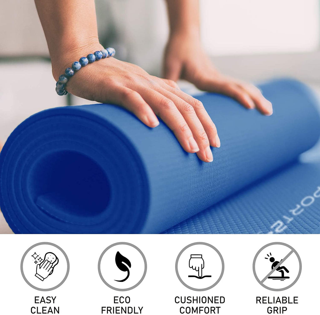 JIAQUAN-SHOP Yoga Mat Yoga Mat Friendly Non-Slip Exercise Mat Non Slip  Excercise Mat for Yoga, Pilates, Stretching Floor Fitness Workouts Textured  Non
